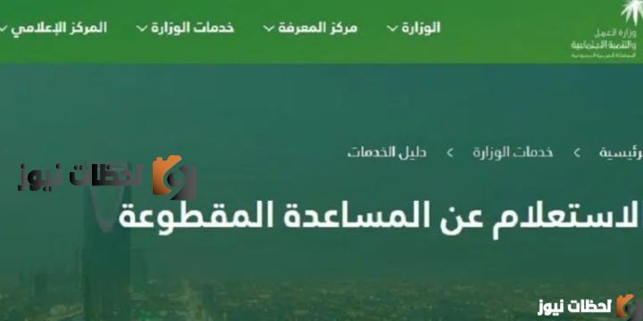 المساعدة المقطوعة