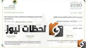 إصدار وثيقة العمل الحر