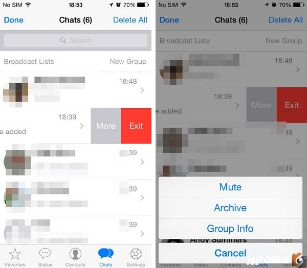 طريقة إخفاء محادثة واتساب