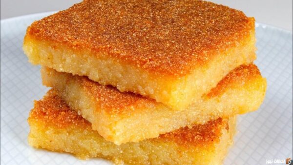 طريقة عمل البسبوسة العادية بالزبادي بالمقادير زي المحلات