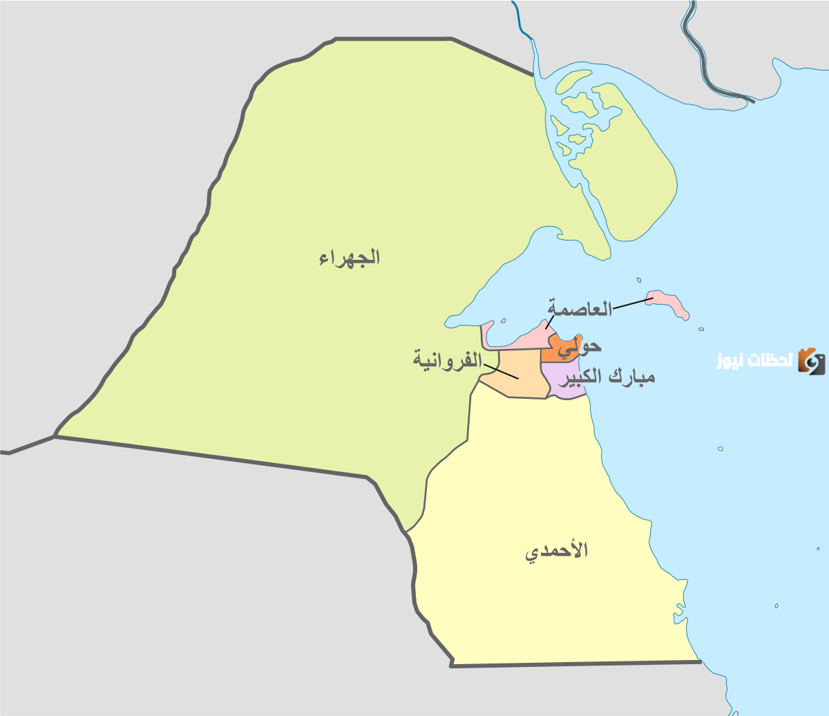 خريطة المنطقة الرابعة الكويت