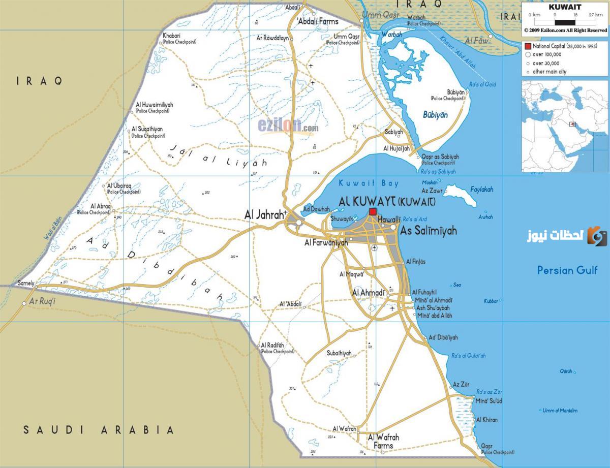 خريطة شوارع الكويت بالتفصيل