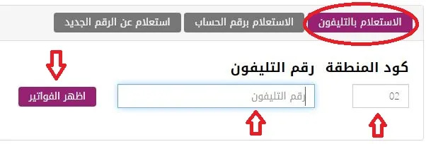 رابط موقع استعلام فاتورة التليفون الارضي