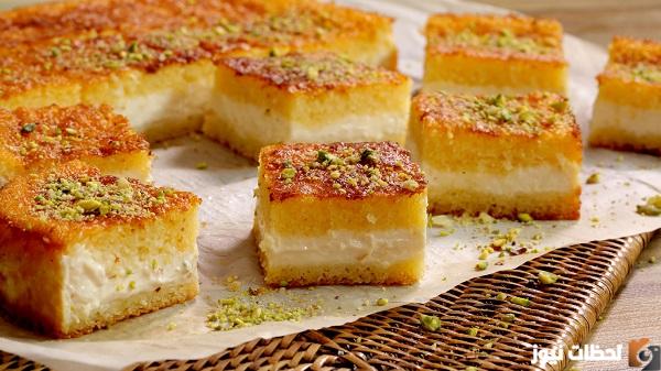 طريقة عمل البسبوسة بالقشطة على أصولها