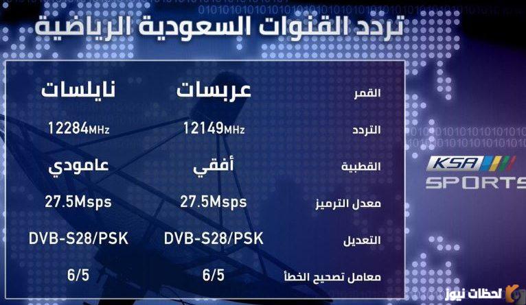 تردد القنوات السعودية الرياضية