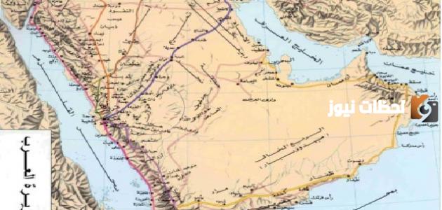 خريطة توزيع القبائل في الجزيرة العربية