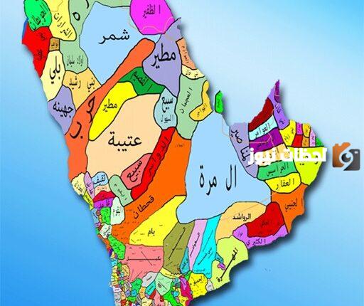 خريطة قبائل جنوب السعودية