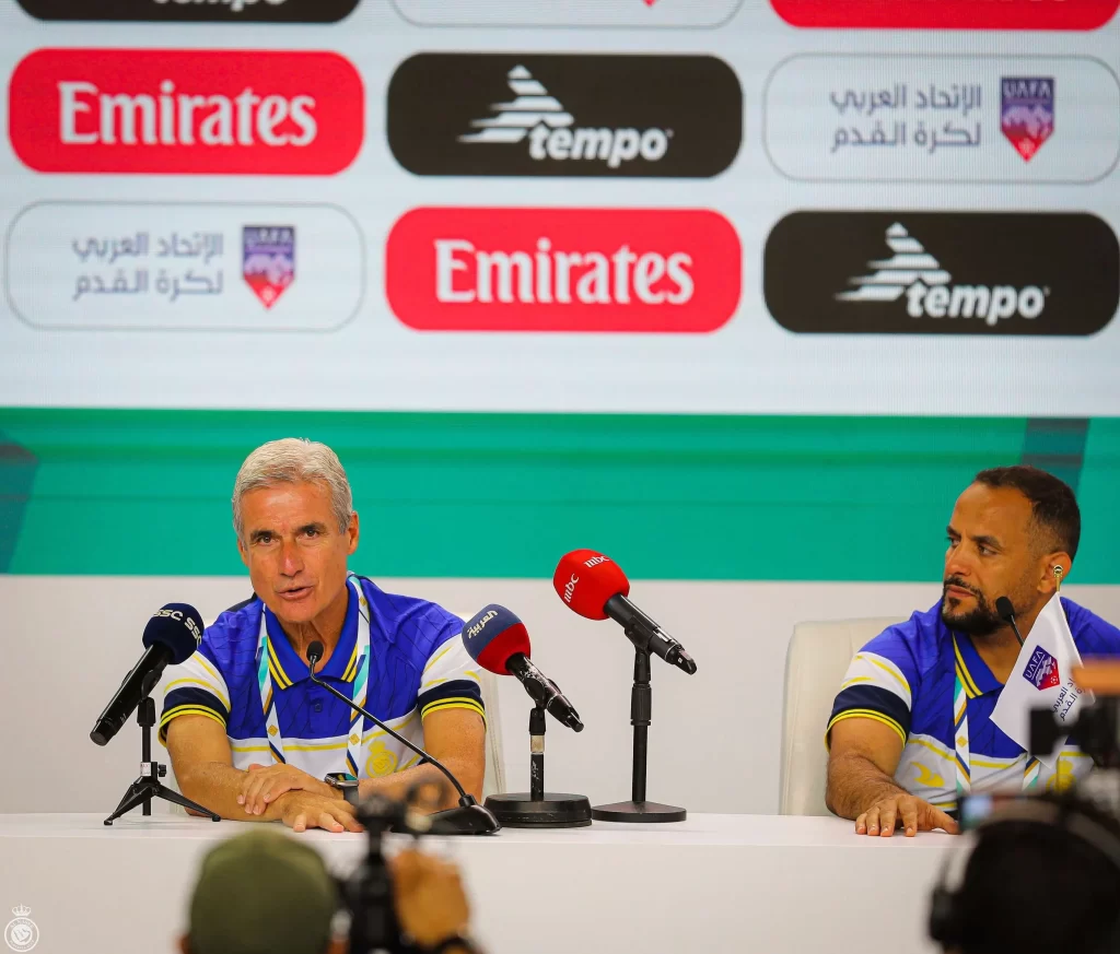 تصريحات نارية.. مدرب النصر ينفعل في المؤتمر الصحفي عقب اللقاء