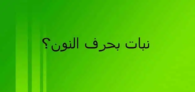 اسماء نبات بحرف النون