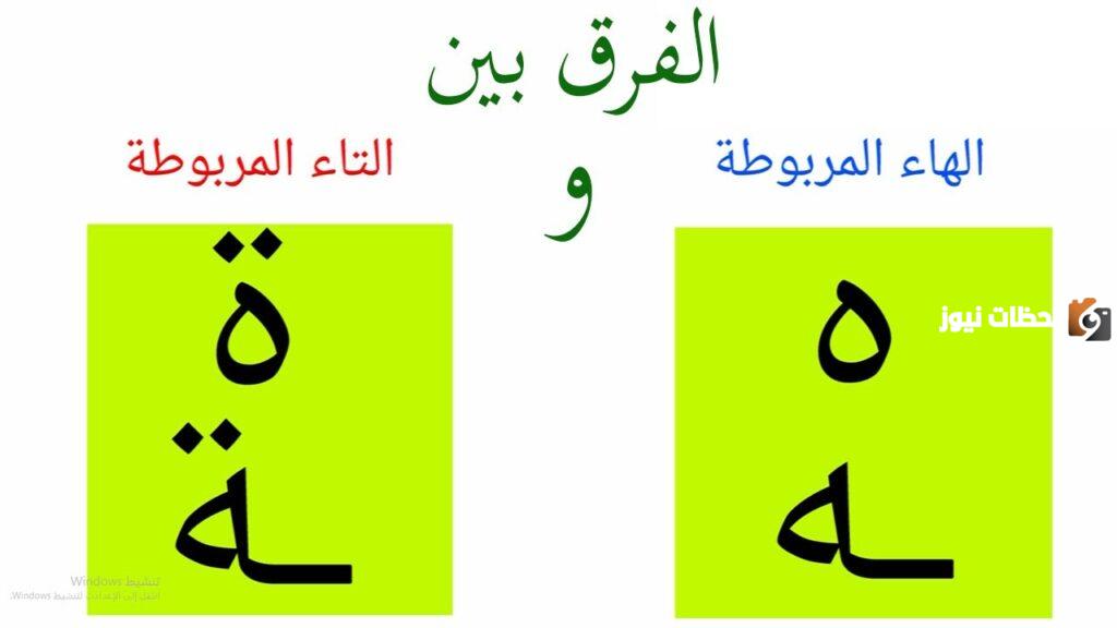 الفرق بين الهاء والتاء المربوطة