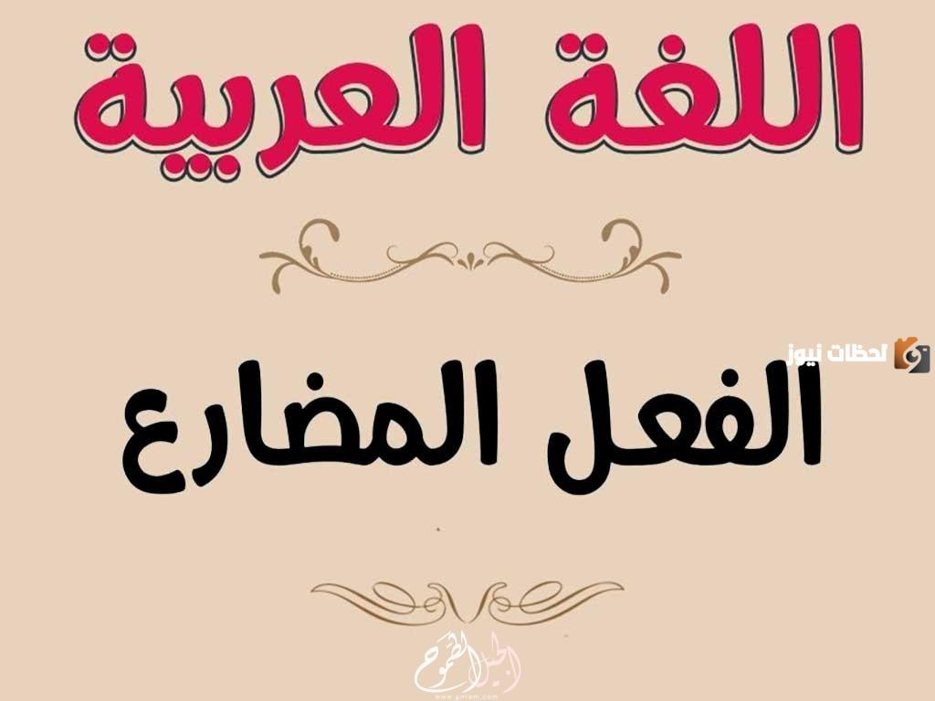 تعريف الفعل المضارع صحيح الآخر في اللغة