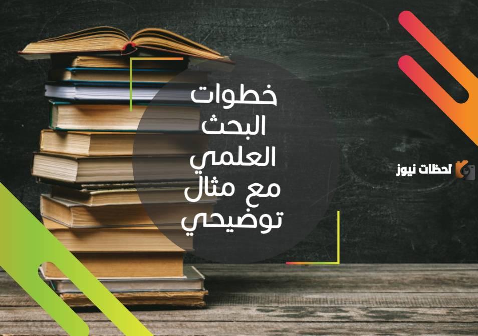خطوات البحث العلمي مع مثال