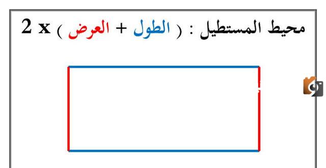 قانون محيط المستطيل والمربع ما هو