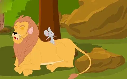 الأسد والفأر قصص أطفال1 الأسد والفأر قصص أطفال