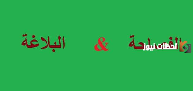 الفرق بين الفصاحة والبلاغة