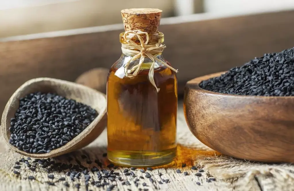 زيت حبة البركة وزيت اللوز