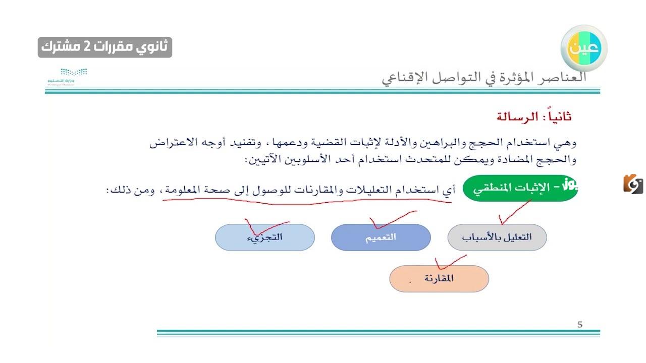 العناصر المؤثرة في التواصل الإقناعي