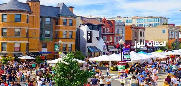 عاصمة جورج تاون واشنطن ومساحتها