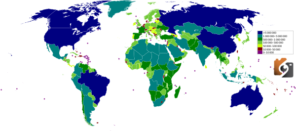 عواصم جميع دول العالم بالترتيب حسب المساحة