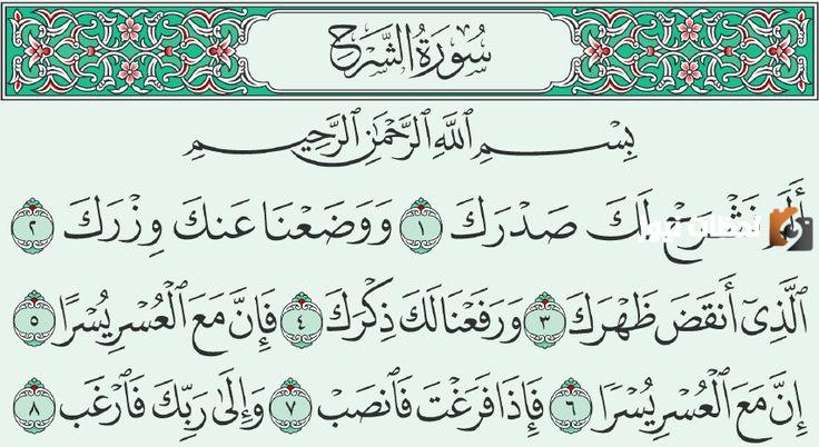 سبب تسمية سورة الشرح وقصتها والغرض منها
