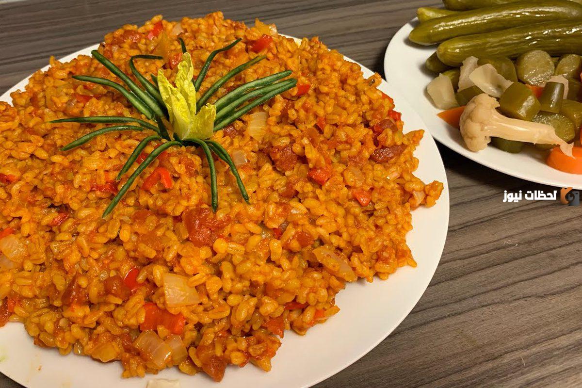 طريقة عمل البرغل بالبندورة على الطريقة السورية كانك تاكلها بقلب الشام
