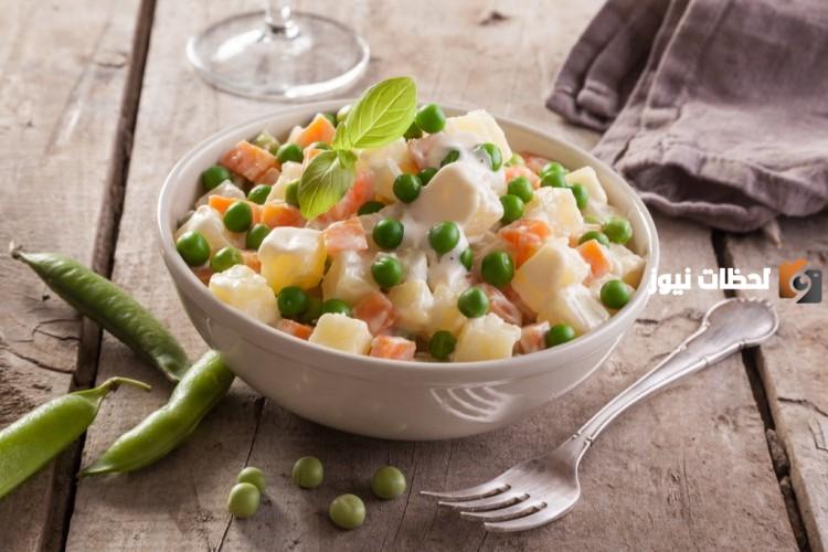 طريقة عمل سلطة البازلاء والجزر