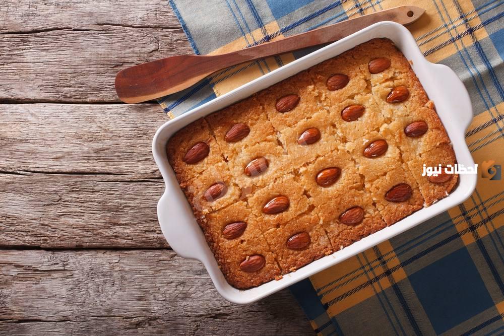 طريقة عمل نمورة الكاسترد