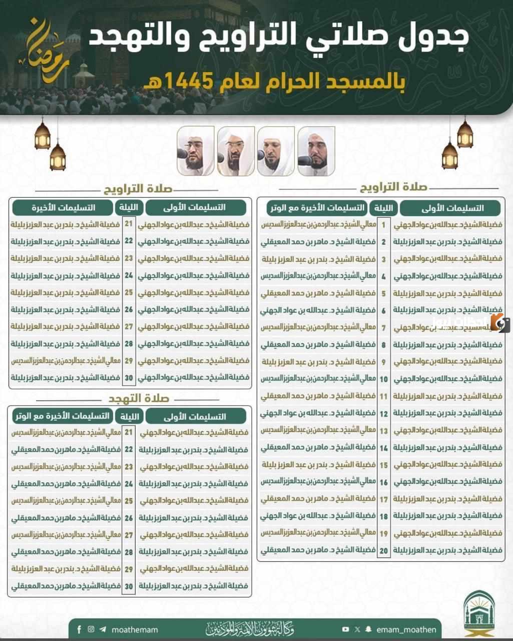  موعد صلاة التراويح في السعودية