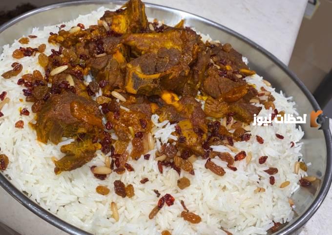 طريقة عمل الرز المديني باللحم