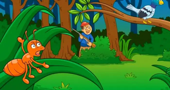 قصة الحمامة والصياد