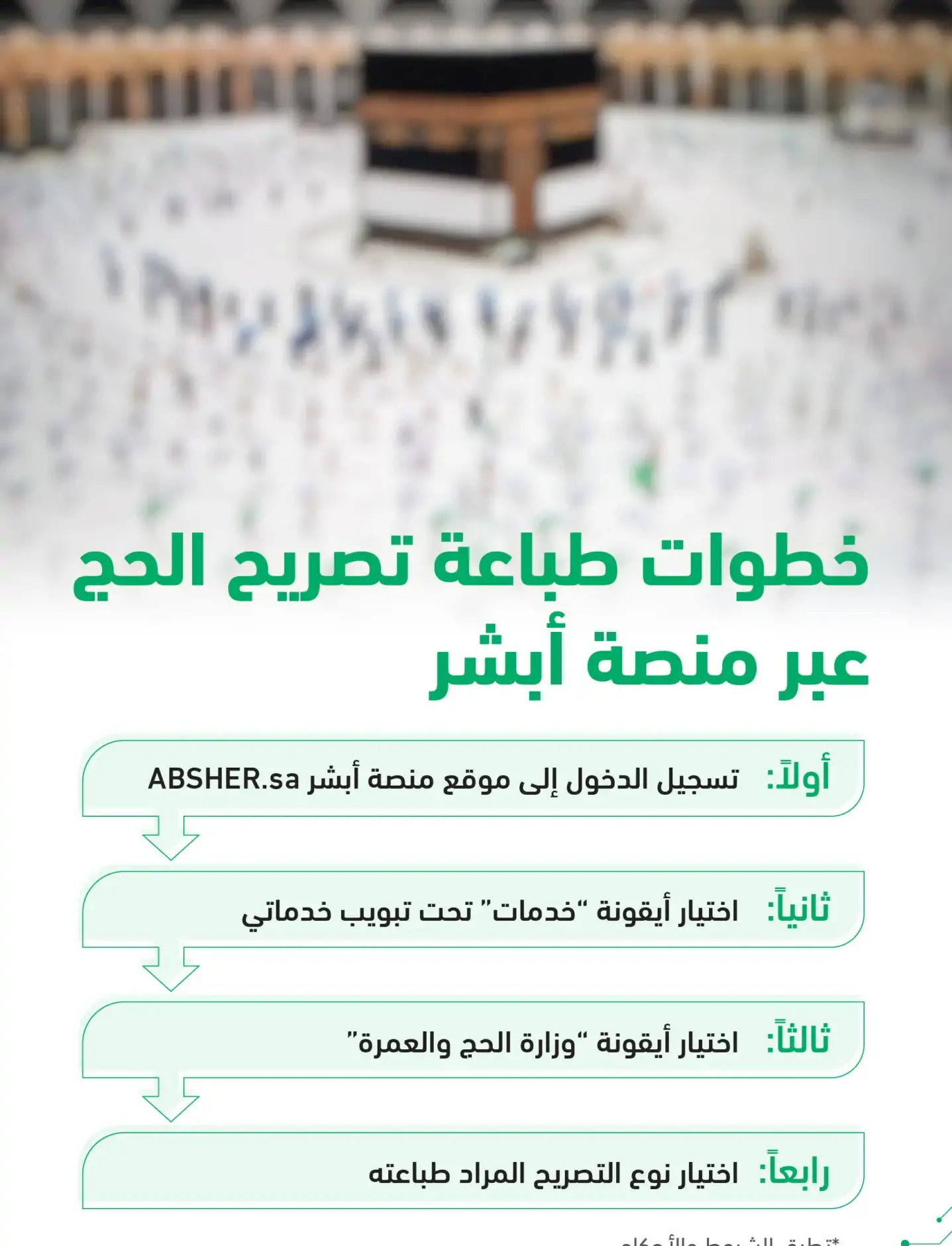 طريقة طباعة تصريح الحج