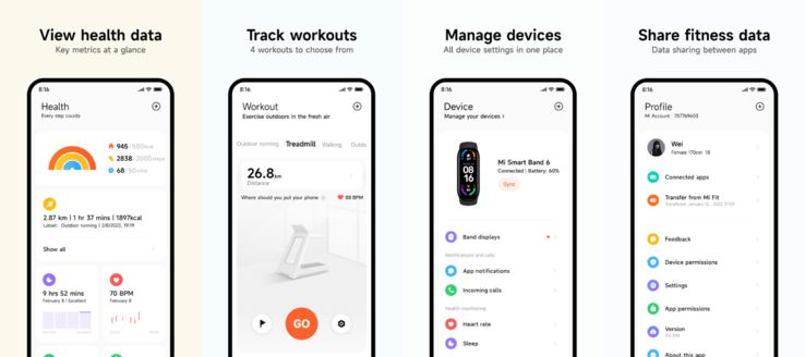 تحديث تطبيق Xiaomi Mi Fitness