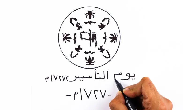 برزنتيشن بالانجليزي عن يوم التأسيس