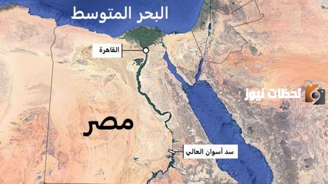 البحر المتوسط في مصر على الخريطة