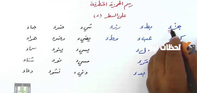 بحث عن الهمزة المتطرفة