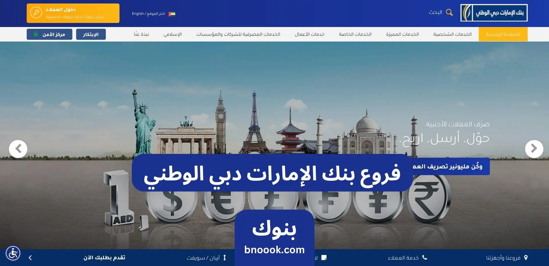 عناوين فروع بنك الإمارات دبي الوطني في الإمارات