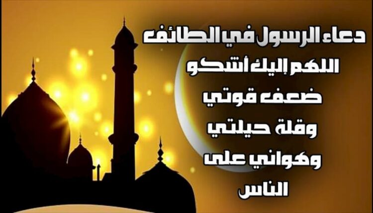دعاء الرسول في الطائف إسلام ويب