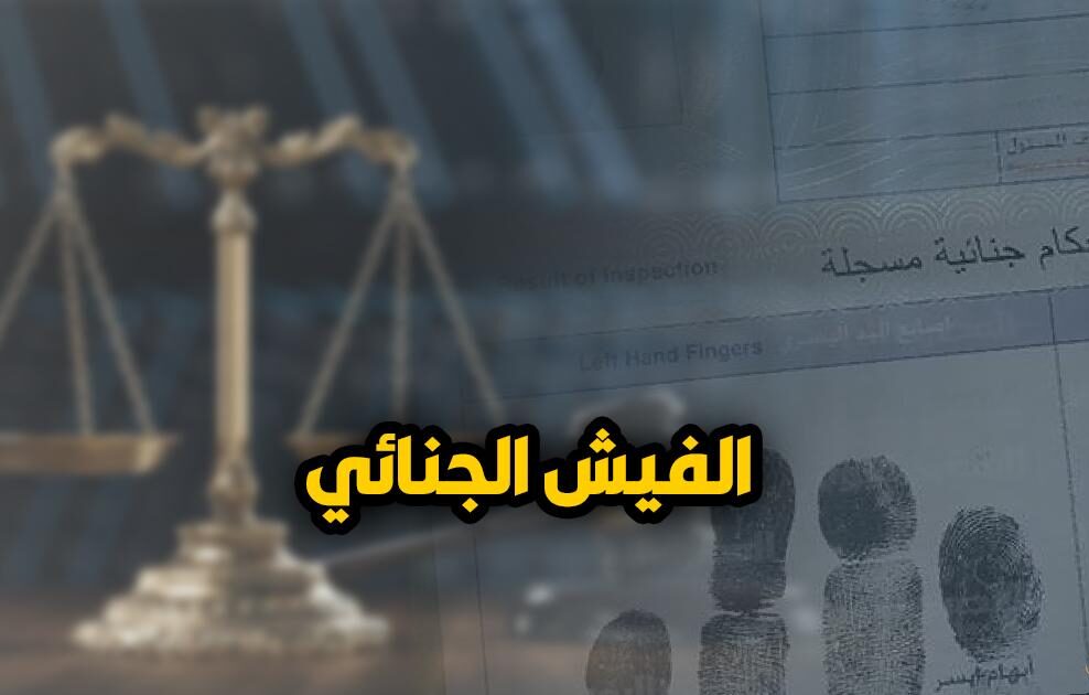 استخراج فيش جنائي إلكتروني