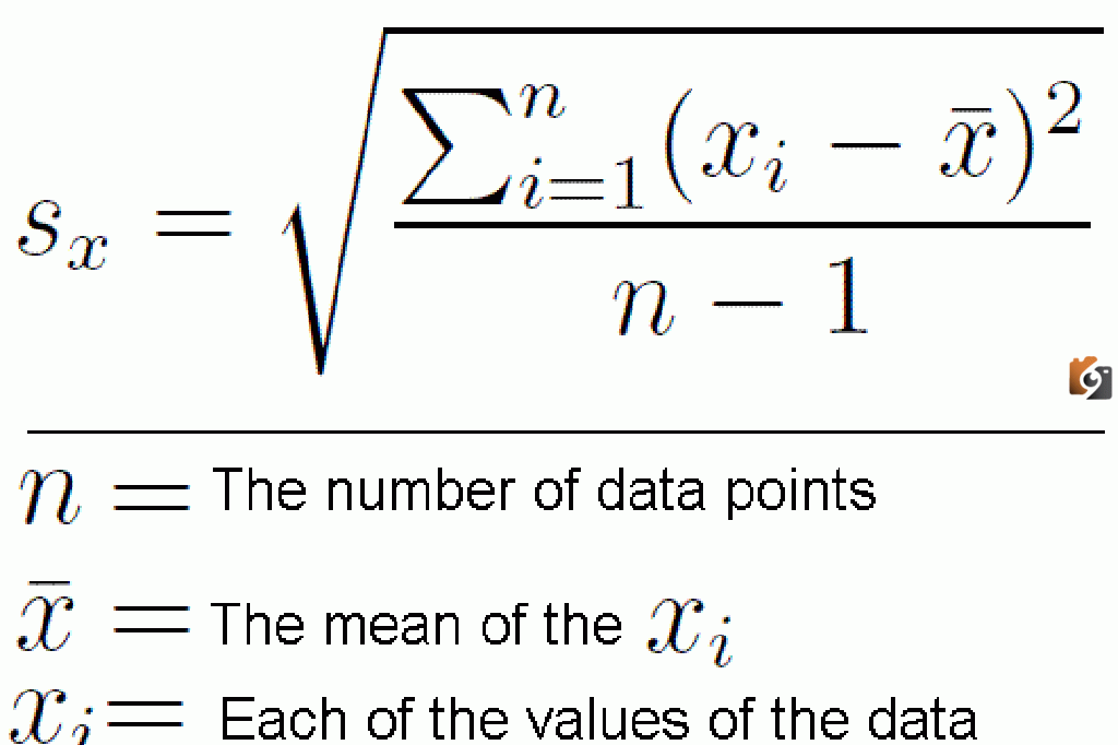 كيفية حساب الانحراف المعياري