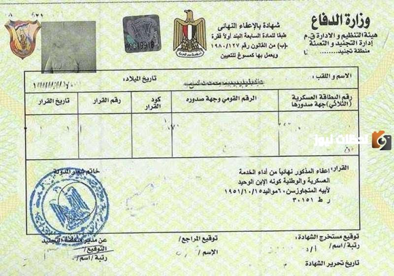 استخراج شهادة الإعفاء المصغرة