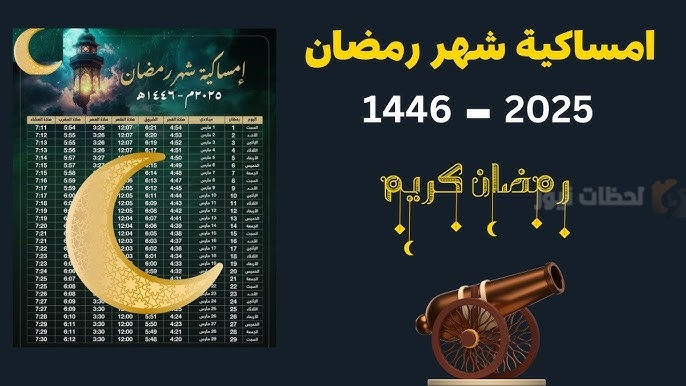 امساكية رمضان