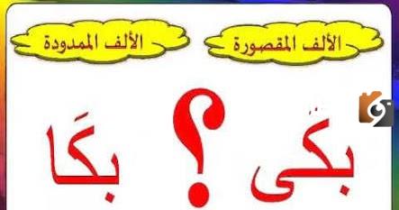 شرح الألف الممدودة للأطفال مع أمثلة بالصور