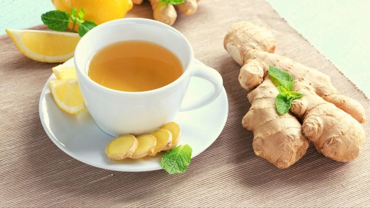 فوائد الزنجبيل والشاي الأخضر