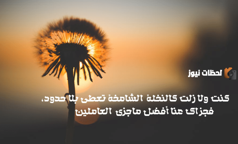 كلمات شكر وتقدير