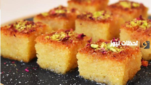 هذه طريقة عمل البسبوسة بالمكسرات بالمقادير خطوة بخطوة