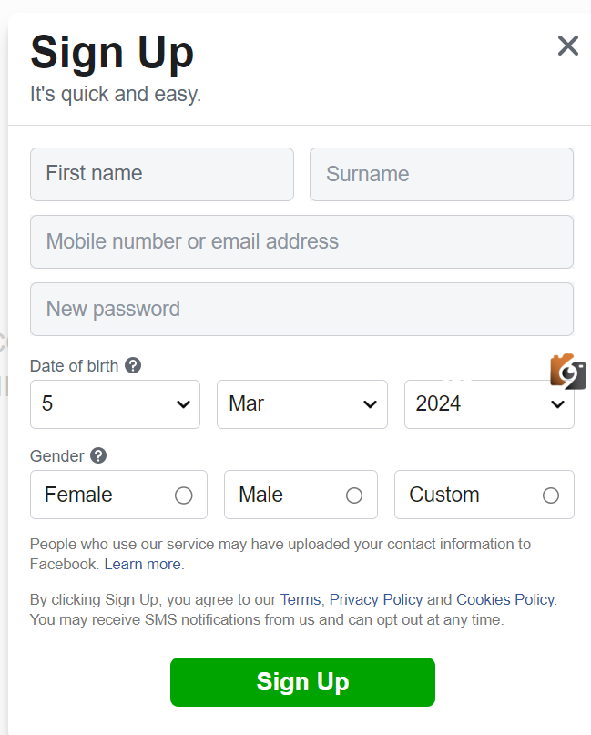 إنشاء حساب فيس بوك ثاني بنفس رقم الهاتف