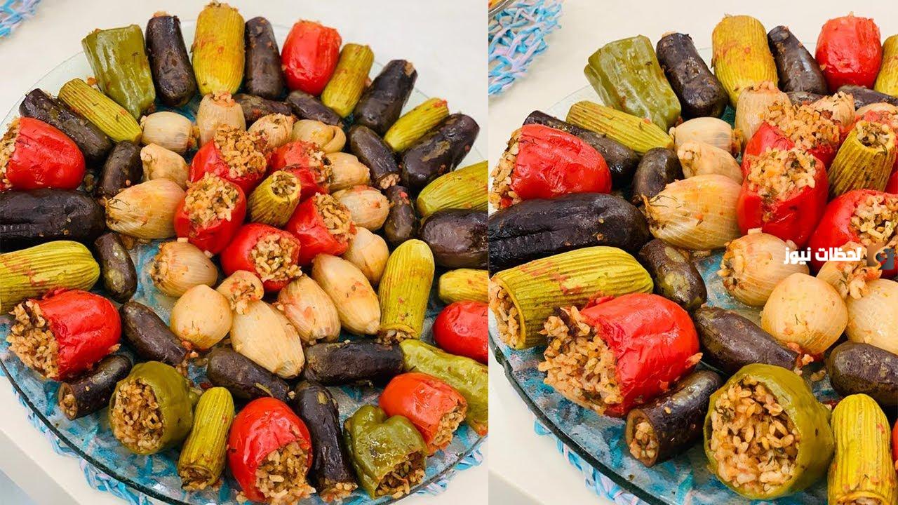 الأكلة الرسمية لإفطار أول يوم رمضان.. طريقة عمل المحشي المشكل في حلة واحدة “ورق الكرنب والكوسا والباذنحان”