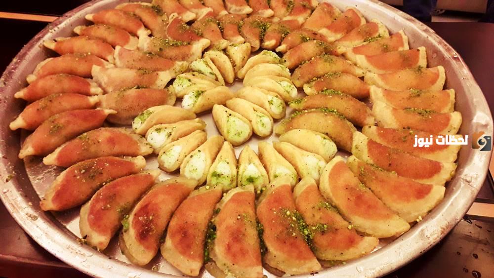 طريقة عمل القطايف بالكريمة والمكسرات مكتوبة