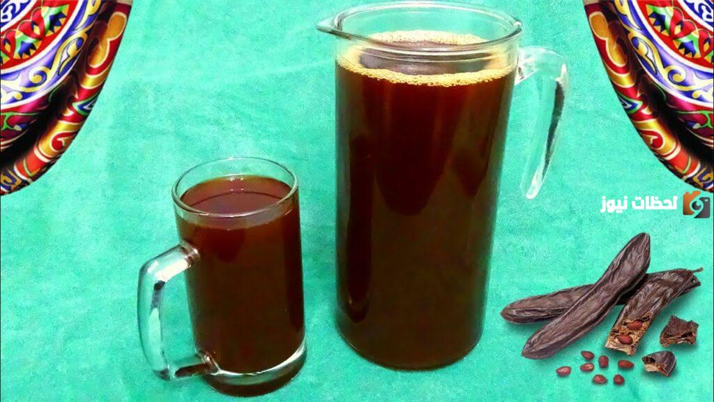طريقة عمل عصير الخروب المجروش بمكونات بسيطة