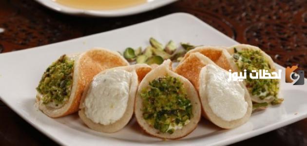 طريقة عمل قطايف عصافيري بالقشطة